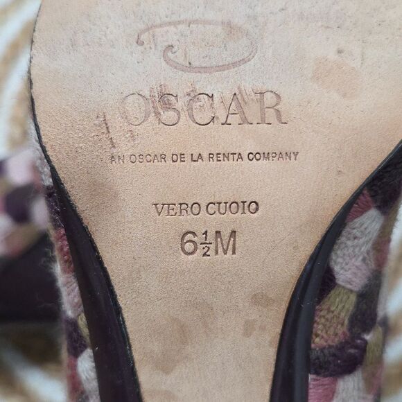 OSCAR, Oscar De La Renta, O Bessie Wine Heels size 6.5M. EUC - Picture 9 of 13